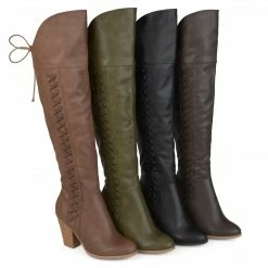 Journee Collection SPRITZ LEATHER MEDIUM CALF Boots
