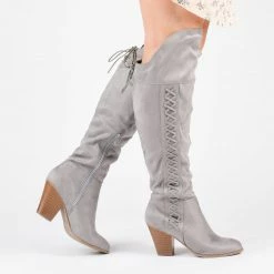 Journee Collection Boots SPRITZ SUEDE WIDE CALF